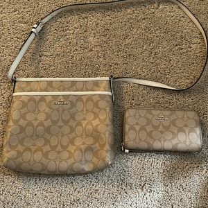 Coach wallet and crossbody bag set